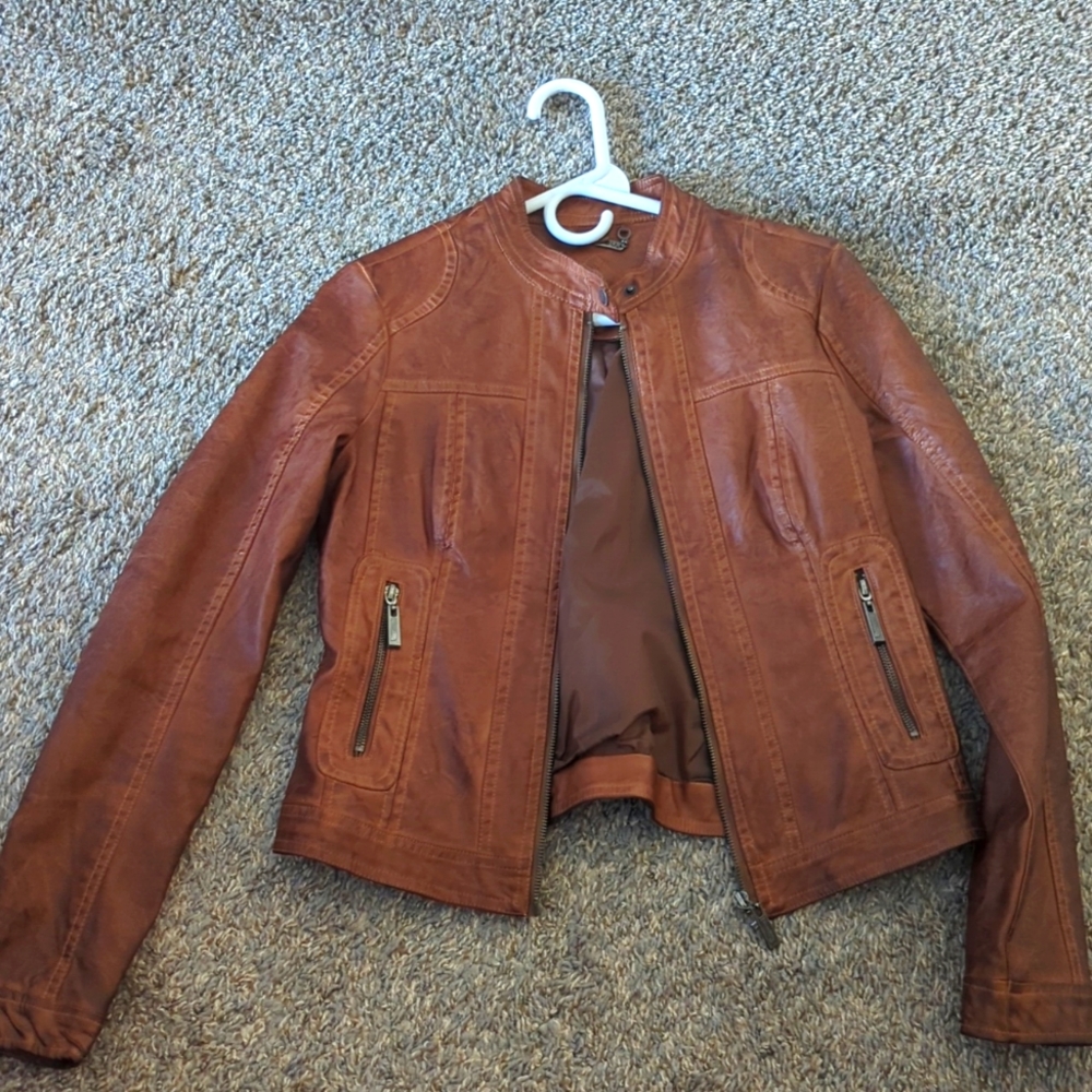 Faux leather jacket